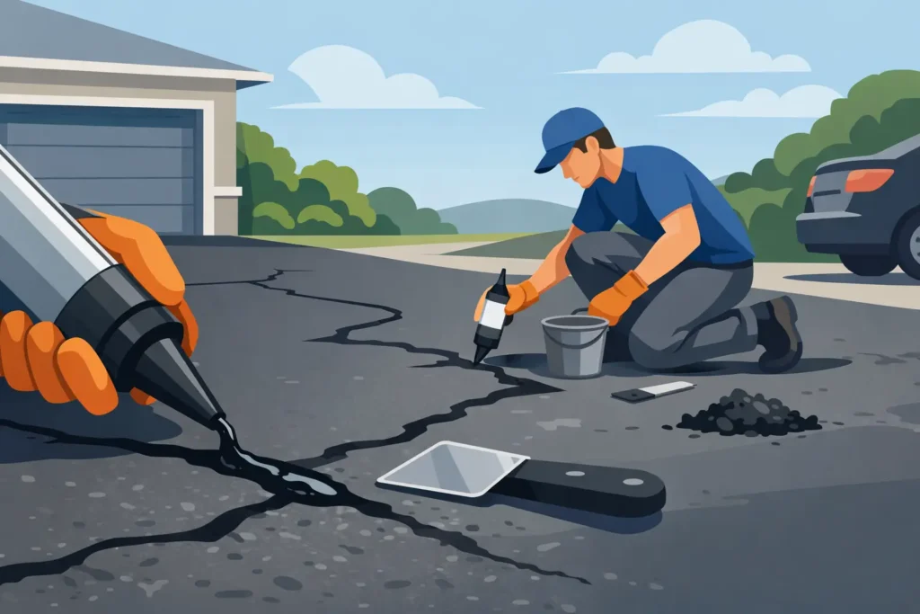 How to Fill Cracks in an Asphalt Driveway