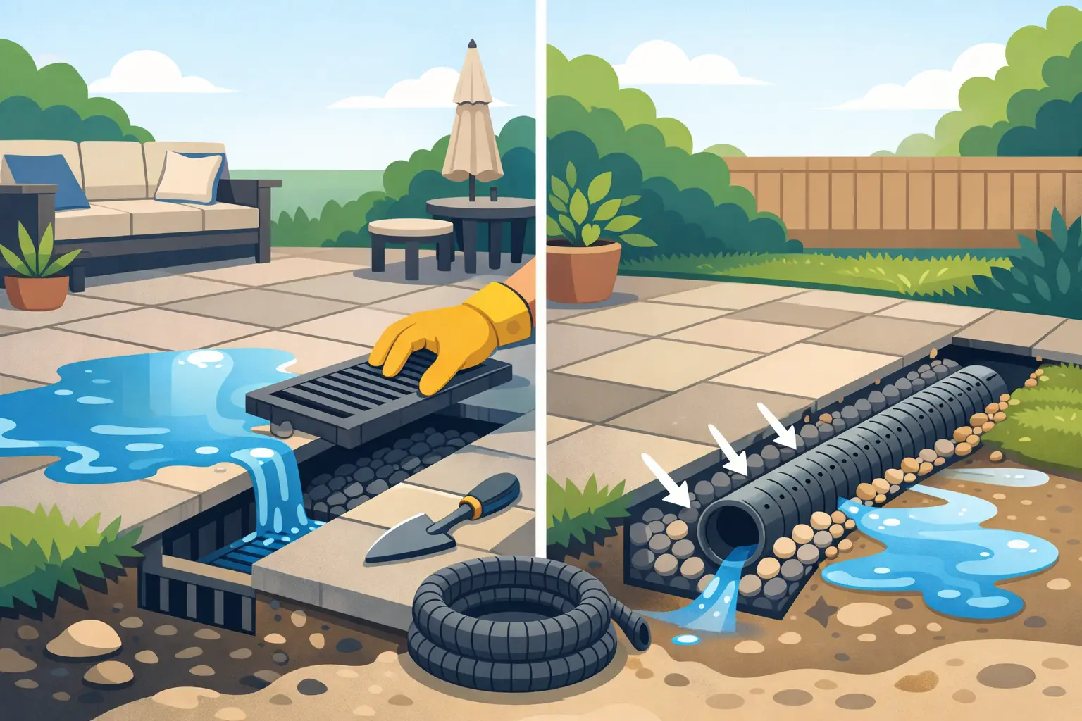 How to Fix Patio Drainage Without Costly Damage