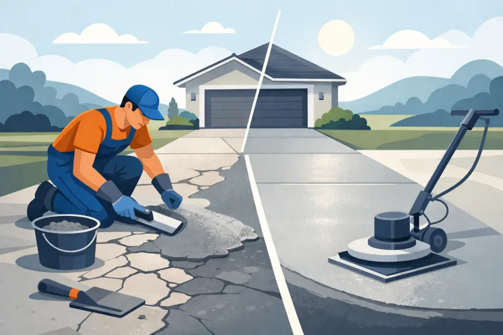 How to Repair and Resurface Concrete Driveway