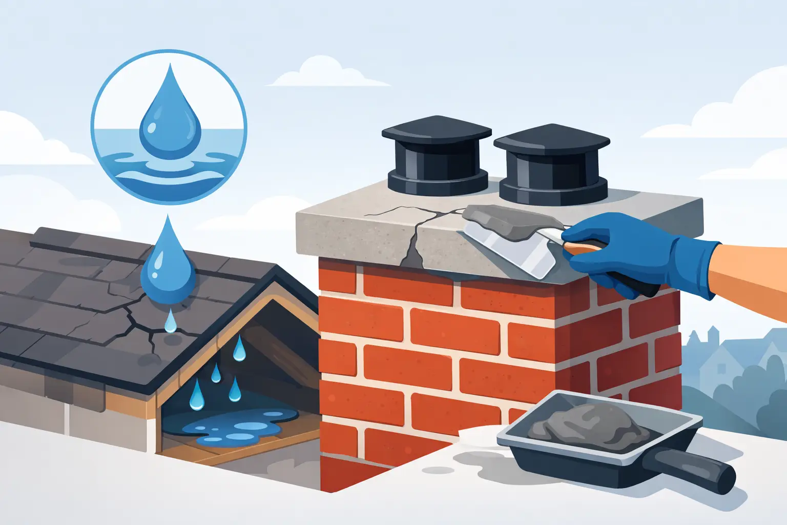 Chimney Crown Repair That Stops Water Damage