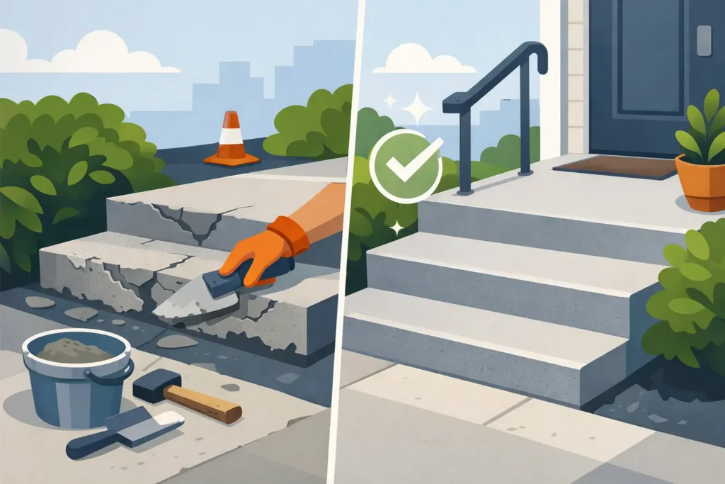 Concrete Steps Repair for Safe, Lasting Access