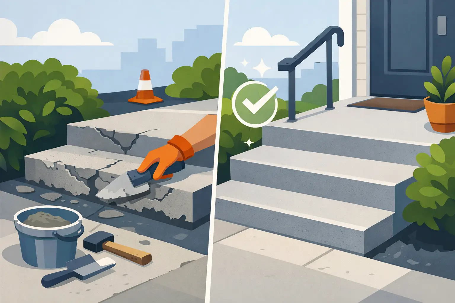Concrete Steps Repair for Safe, Lasting Access